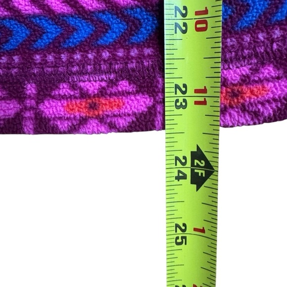 Columbia Pink purple Aztec Geometric Fleece 1/4 Zip Pullover Long Sleeve M - Picture 5 of 6